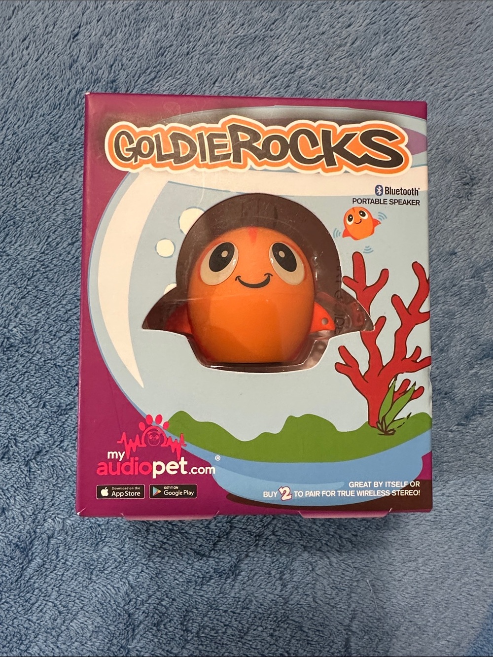 🛍️2/$40 - My Audio Pet Portable Bluetooth Wireless Speaker - Goldierocks Fish